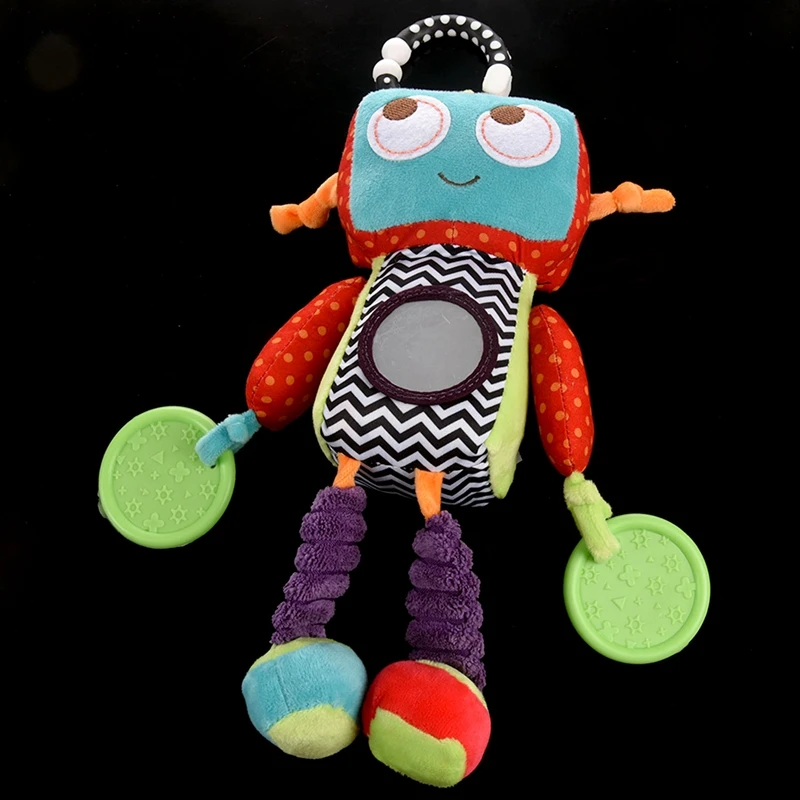 

Baby Plush Mobile Musical Rattle Toys Android Robot Baby Hanging Toys for Newborn 0-12 Month Early Educational Toys Doll