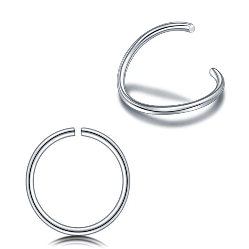 2 шт. Поддельные Нос кольцо обруч клип на ушные серьги губы гвоздики простая 316L