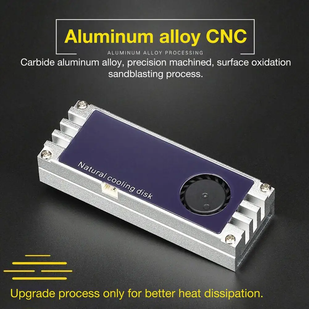 

Heatsink Cooling Fan M.2 Solid-state Hard Drive Radiator Temperature Digital Silent Thermal Fin Heat Sink SSD Cooling Fan