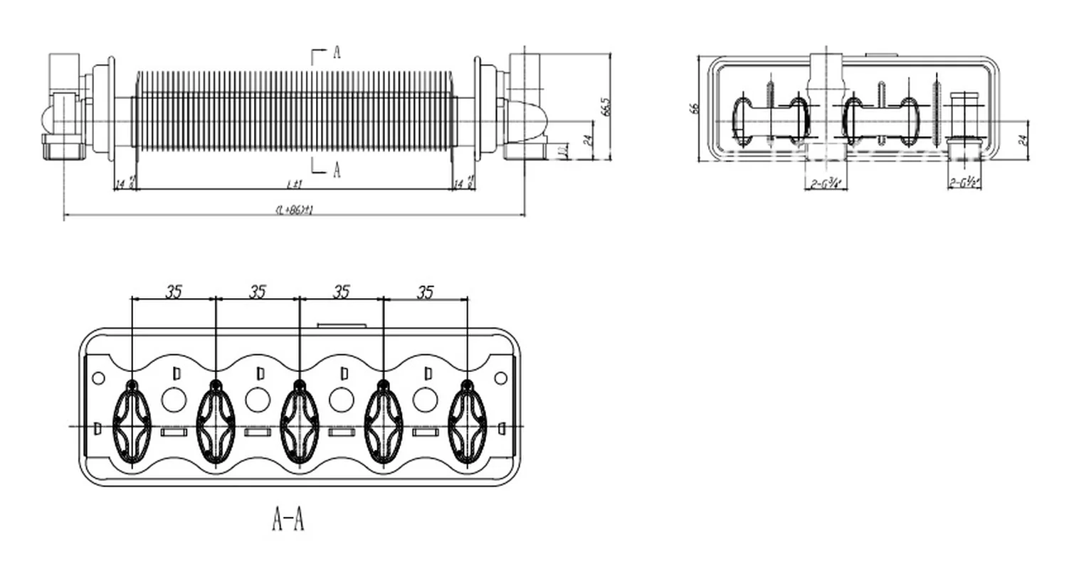 1 шт. настенный теплообменник для сауны и кухни|Трубы| |