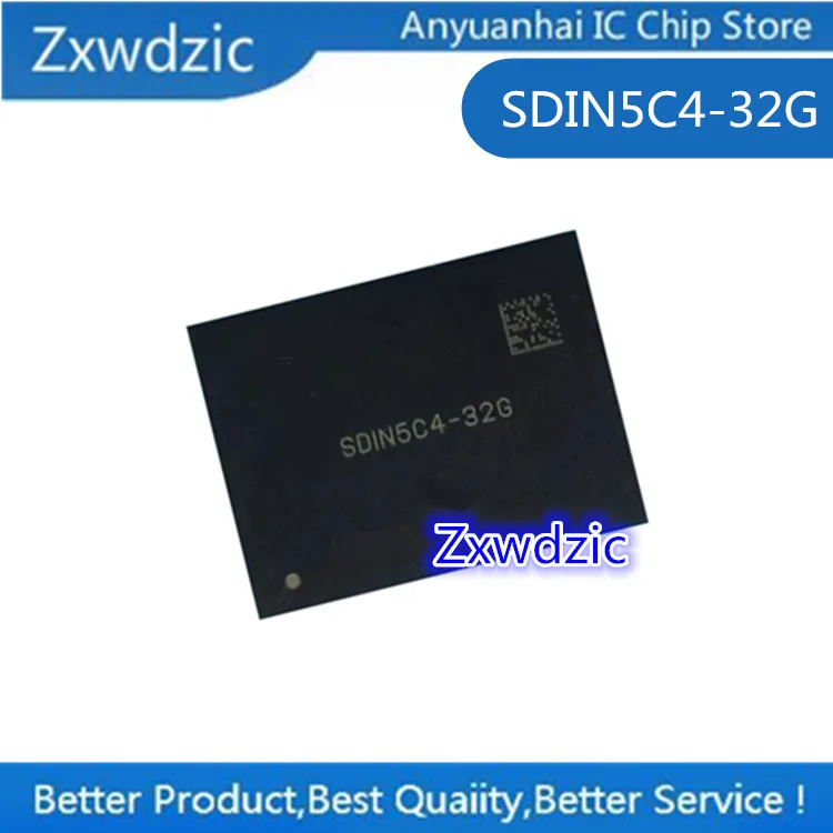 2 шт., новинка 100%, оригинальный стробочный шрифт EMMC, чип SDIN5C4 32G