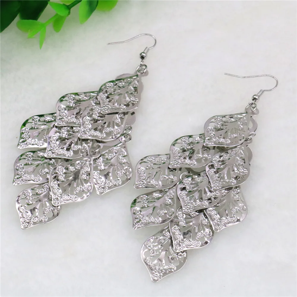 Серьги-кисточки женские длинные серебристые модные ювелирные украшения для