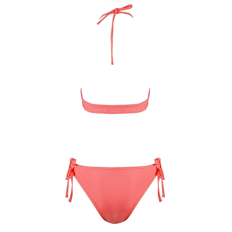 

INDRESSME Sexy Halter Deep V Backless Women Bodysuits Fashion Tassel Lace Up Bandage Lady Romper Solid Bodycon Women Swimsuits
