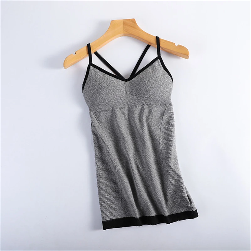 

Autumn and winter ladies plus velvet thick warm vest without steel ring cross beautiful back sling seamless base coat LT005