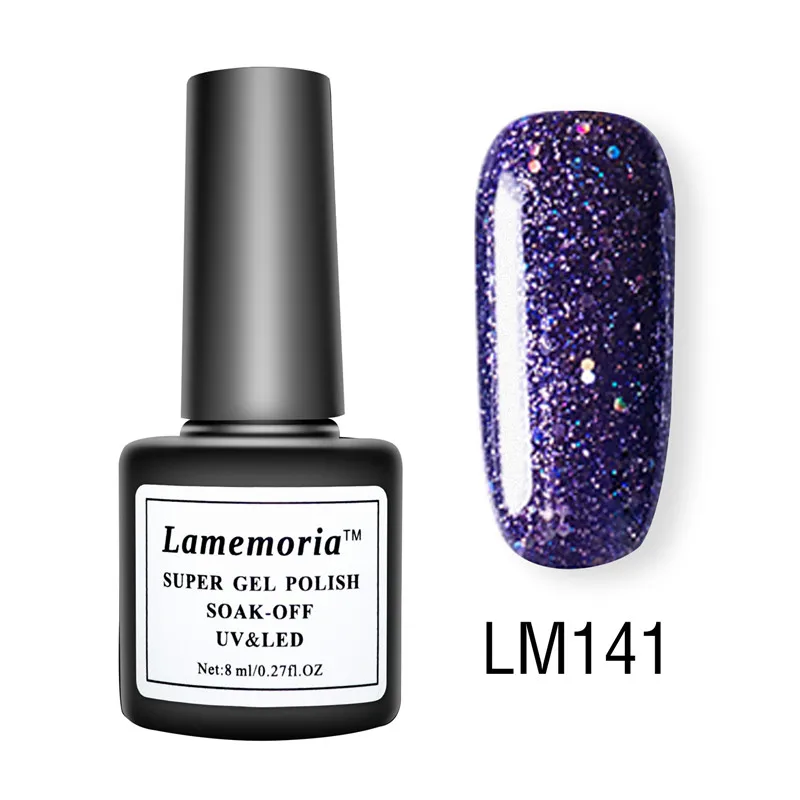 LM141 Lamemoria лак для ногтей УФ-гель лак Vernis Перманентный стойкий УФ 36 цветов гель для маникюра праймер верхнее покрытие блеск розовый фиолетовый - Цвет: LM141