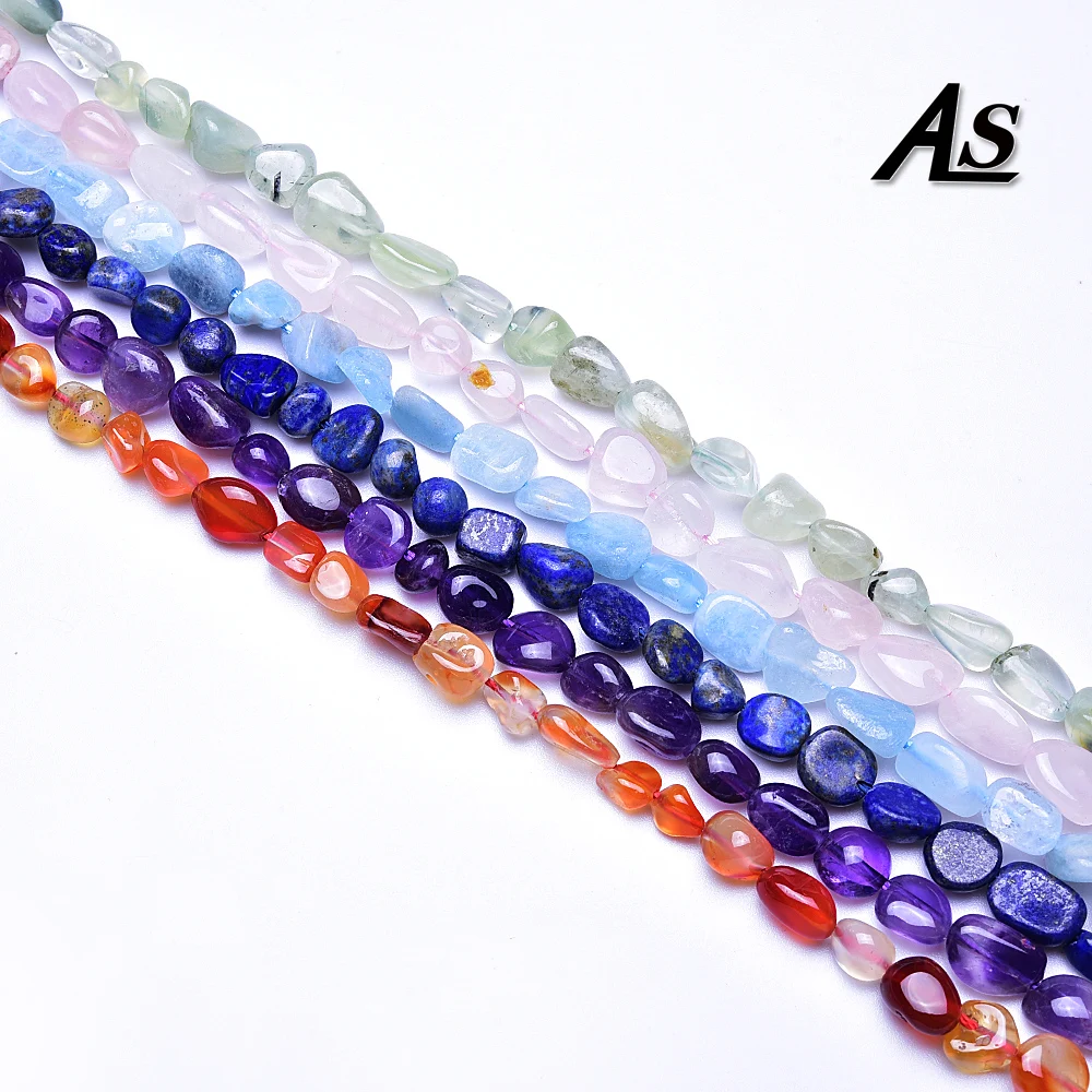 Asingeloo 4-8mm Irregular Natural Apatite Morganite Aquamarina Stone Beads for Jewelry Making DIY Bracelet 15'' strand | Украшения