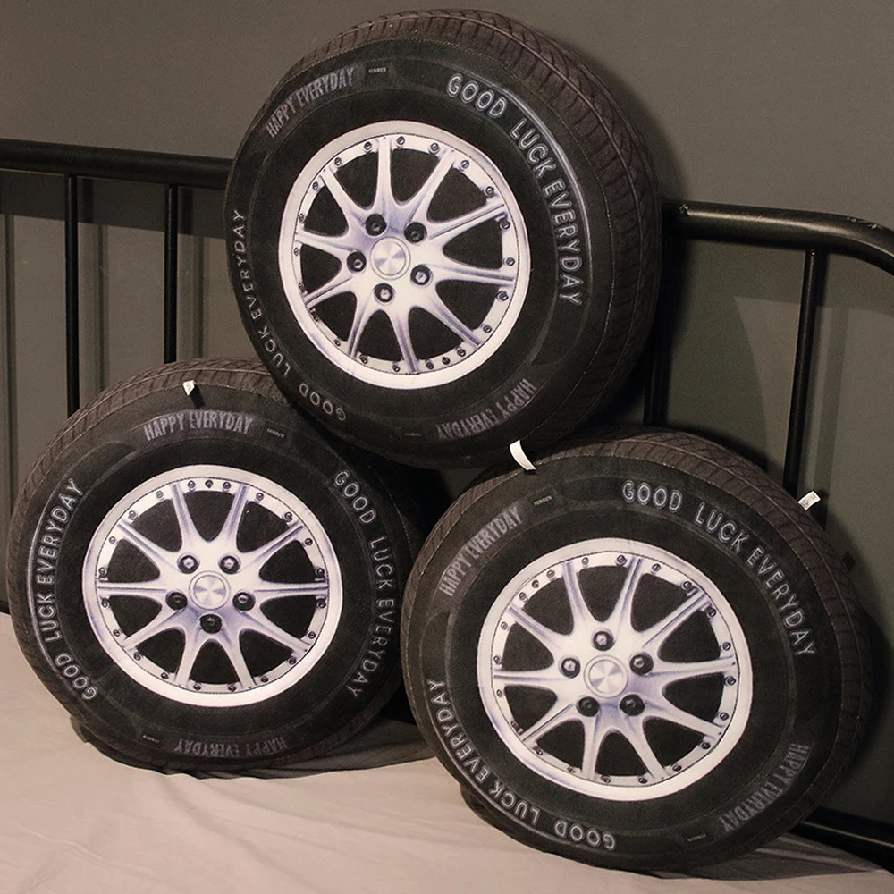 

1 шт. 40-660 см 3D персонализировать автомобильные шины колеса подушка плюшевые шины подушки моделирование Авто Запчасти коврик подушки с хлопк...