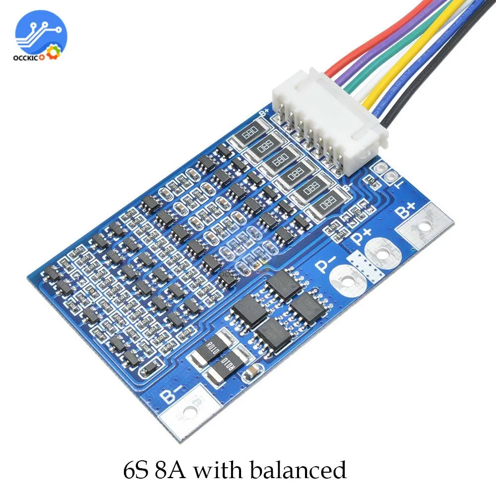 Плата зарядного устройства для литиевых батарей BMS 3S 4S 6S 8A 25A 30A 40A 60A 18650