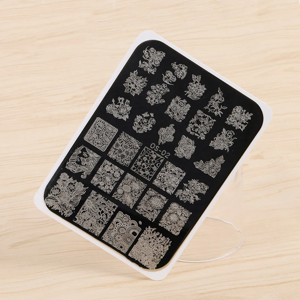 

1pc Nail Stamping Plates Flower/Animal Pattern 15*11cm Nail Art Image Stamp Stencils 65g Templates Stainless Steel Nail Tools #O