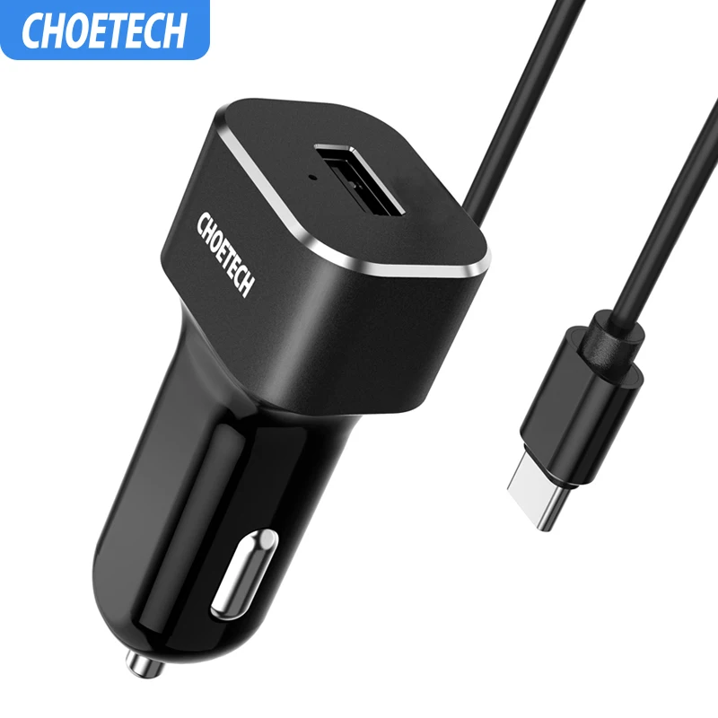 CHOETECH быстрое автомобильное зарядное устройство с разъемом usb type-C кабель 36 Вт