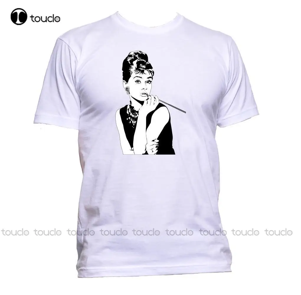 Футболка унисекс с круглым вырезом и принтом Одри Хепберн | Женская одежда