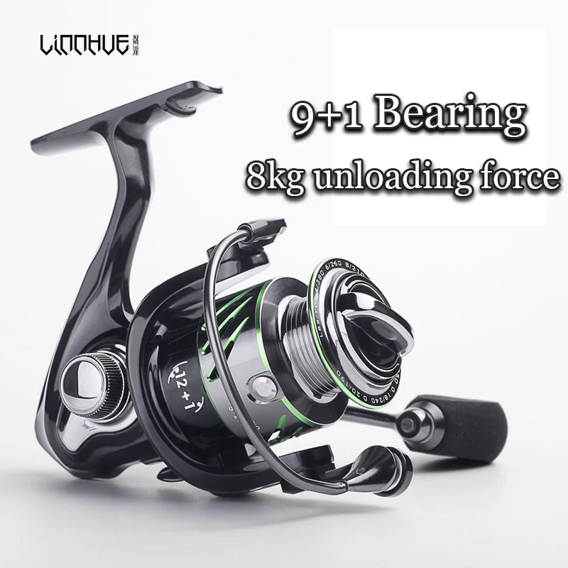 LINNHUE 9 + 1 металлические подшипники рыболовная катушка металлическая проволочная