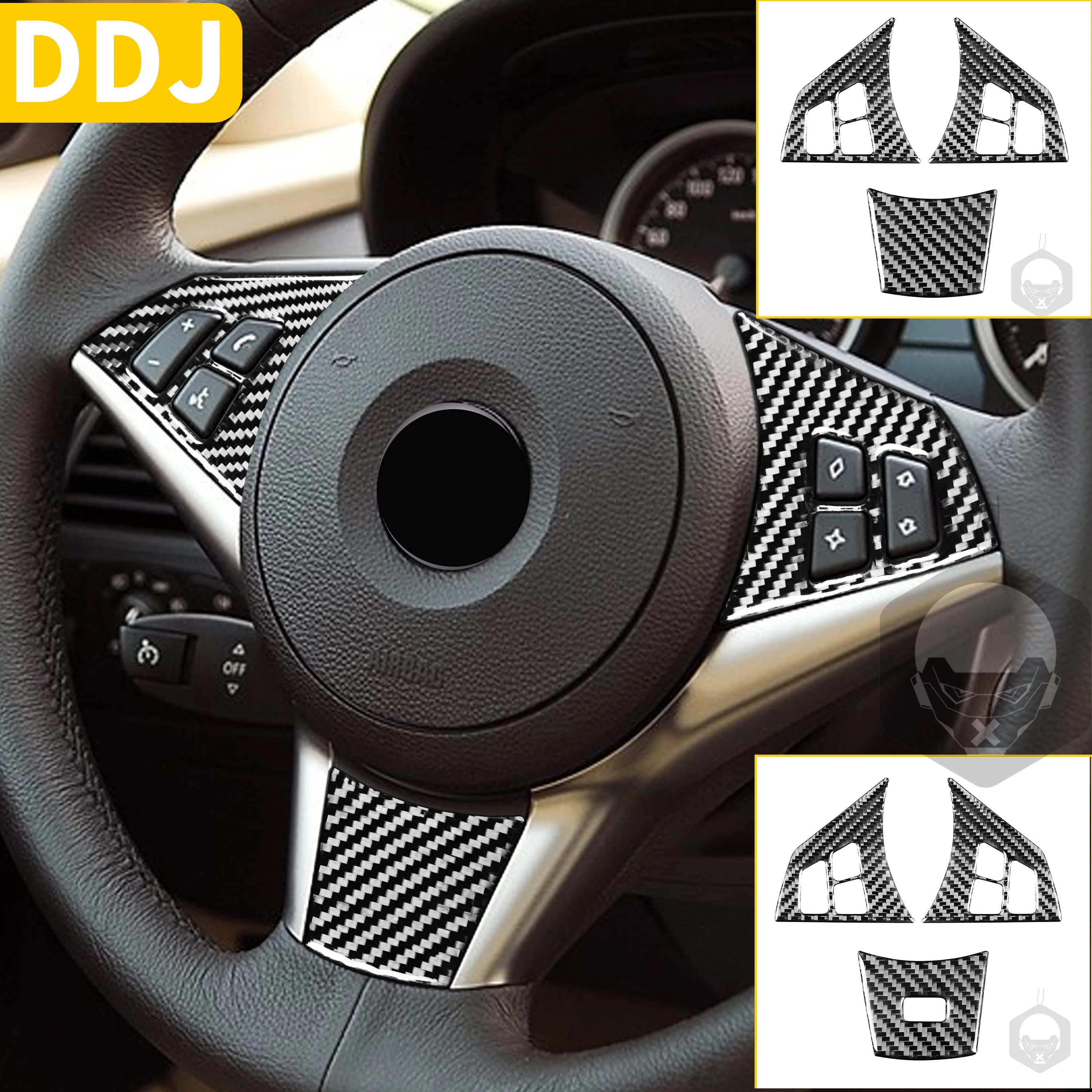 Наклейка на руль из углеродного волокна для BMW 6 серии M6 E63 E64 2004 2005 2006 2007 2008 2009