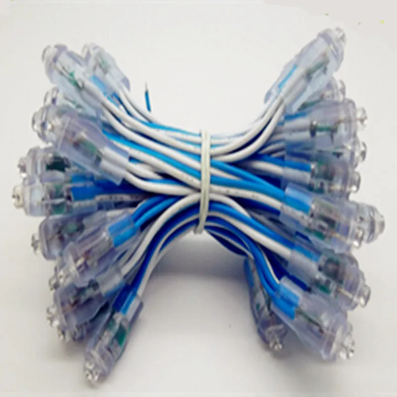 

DHL Free 400pcs/lot 9mm Blue LED Pixel Light Single Color DC5V Outdoor Waterproof IP68 LED Christmas Decoration Light LED Module