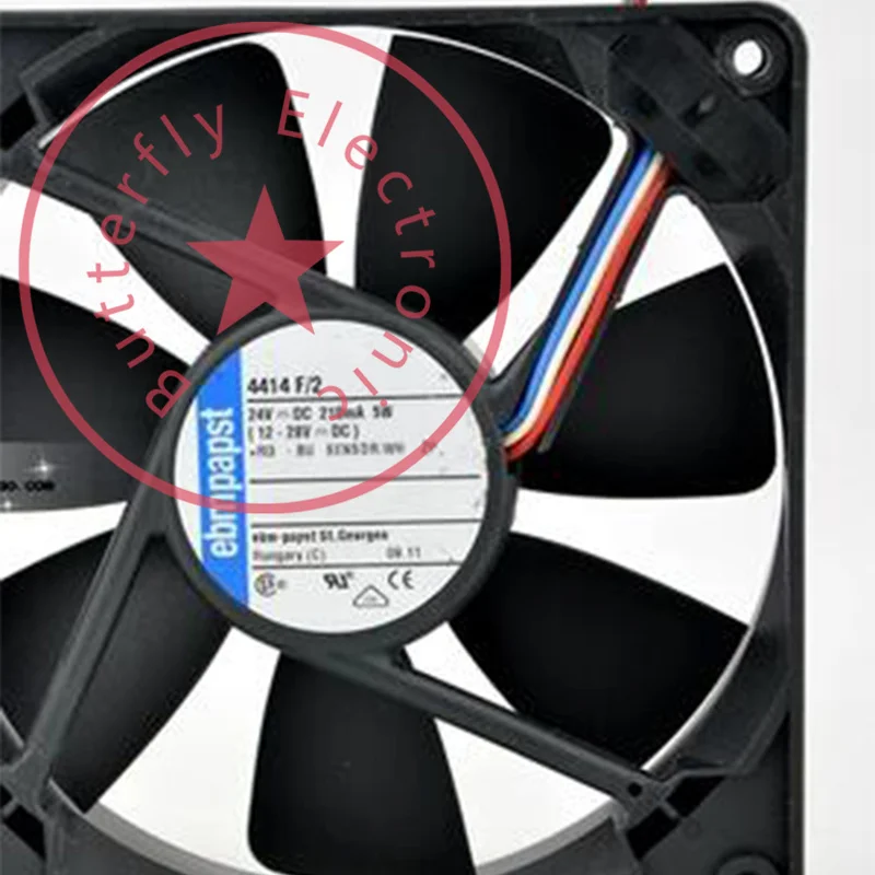 

Абсолютно Новый 4414F/2 24V 50MA 1,2 Вт Оригинальный Германия 3 провода Аксиального потока 12025 12 см вентилятор охлаждения 120*120*25 мм