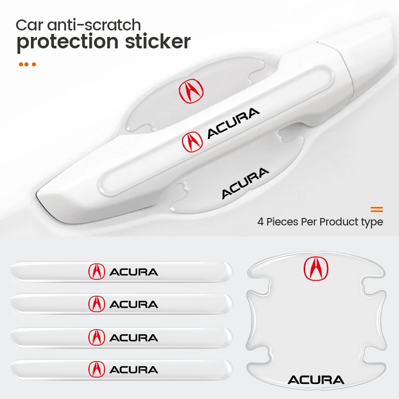 Наклейки на дверную ручку автомобиля защитные невидимые прозрачные наклейки с