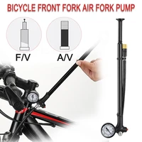 multifunctional bicycle pump high pressure portable inflatable tube a vf v pressure indicator fit front forktireback bladder