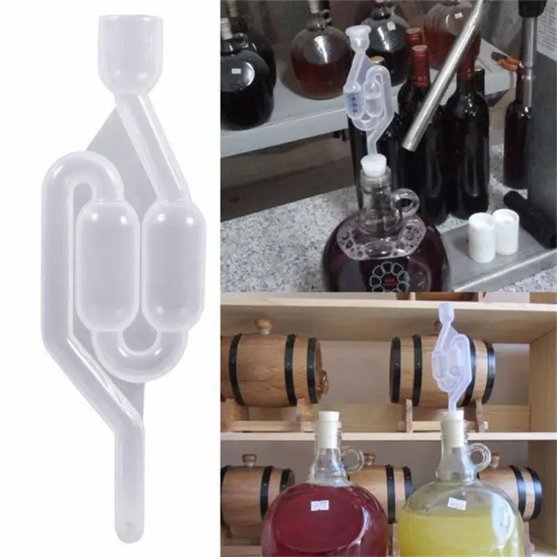 

Red Wine Beer Fermentation Exhaust Valve Secondary Fermentation Exhaust Valve Plastic One-way Brewing Valve with Cover