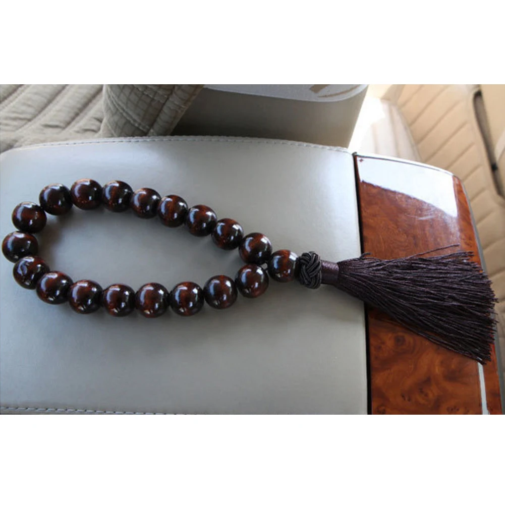 

2020 Newest Wood Buddha Beads Car Rearview Mirror ornaments Creative Hanging Pendant Interior Decor Ornament