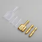 102050 комплектов, 4,0 пулевидный разъем, диаметр 4 мм, штекер + гнездо 1: 2, прозрачная оболочка