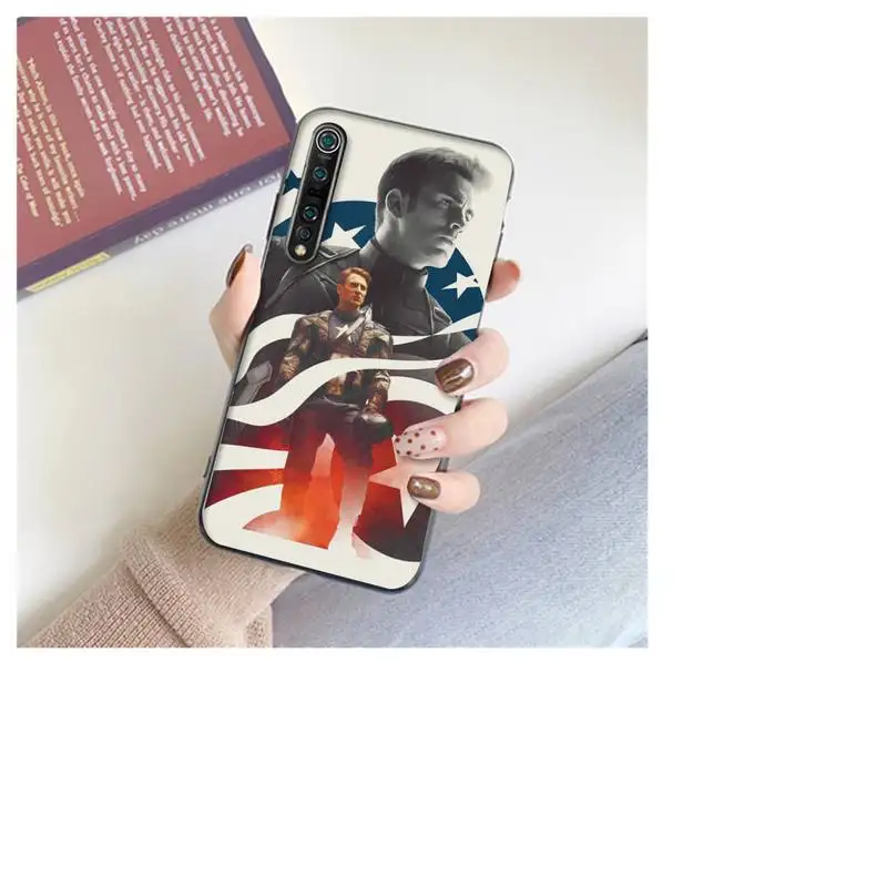 

0 Steve Rogers Captain Cover America Phone Case For Xiaomi 8 9 Se 10 10pro Note 2 3 10 MIX2 S MAX2 3 F1 5X
