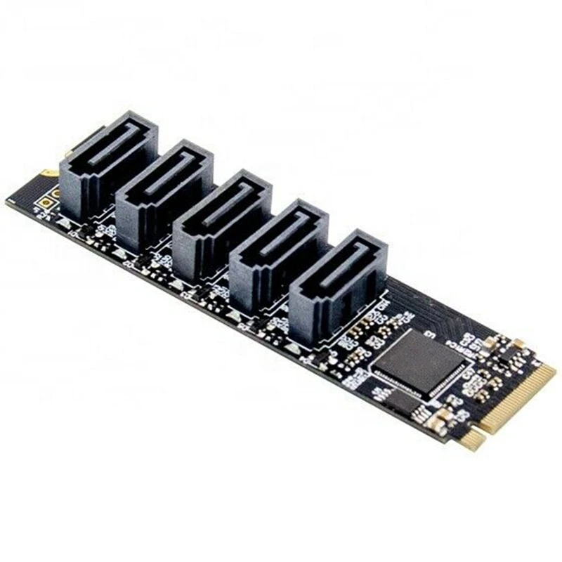 PCIe X2 M.2 ключ м до 5 Порты и разъёмы SATA 3 0 адаптер карты NGFF NVME к SATA3.0 конвертер JMB585