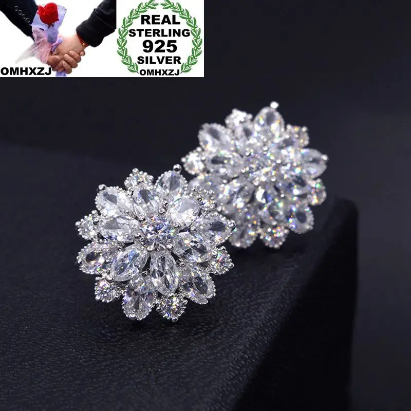 Женские серьги гвоздики из серебра 925 пробы с цирконом|Серьги-гвоздики| |