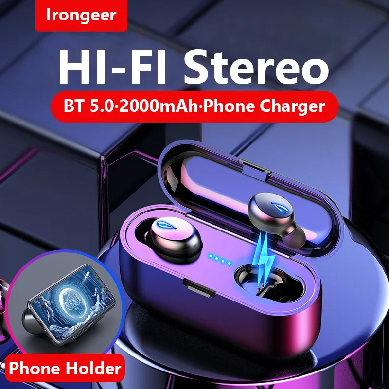 Новые F9 беспроводные наушники Bluetooth 5 0 TWS HIFI мини вкладыши спортивные для бега