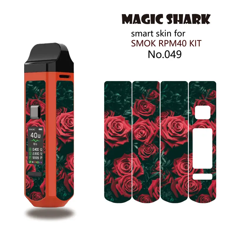2.5D доллар роза череп Дерево Печать Vape Pod стерео чехол наклейка пленка для Smok RPM40 |