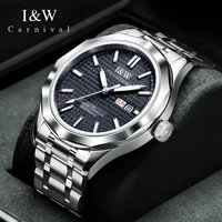 carnival brand fashion military watch for men luxury automatic wristwatches waterproof luminous calendar clock relogio masculino
