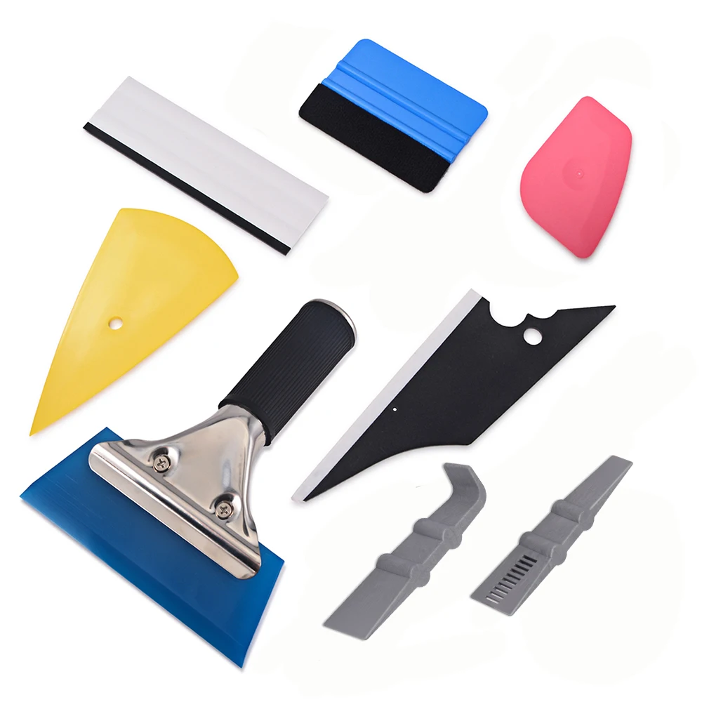 

EHDIS Carbon Vinyl Film Wrap Tool Set Window Tinting Tools Kit Car Wrapping Squeegees Water Scraper Car Stickers Styling Tools