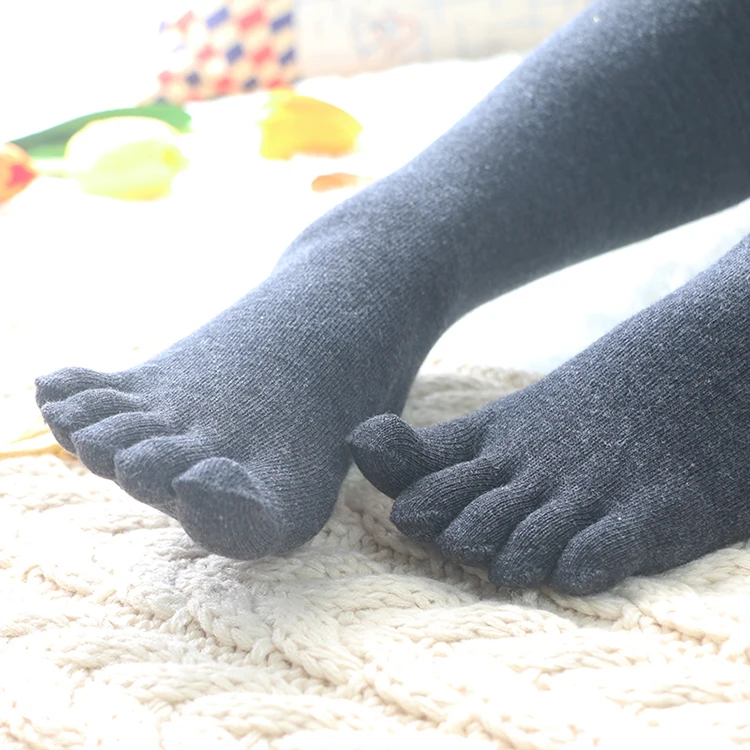 Гольфы с пятью пальцами женские хлопковые чулки до бедра выше колена для девушек