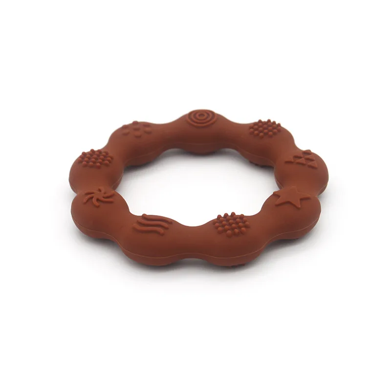 Pulsera de silicona para el Cuidado Oral del beb&eacute;, mordedor, joyas y comida, sin BPA de dentici&oacute;n juguete para reci&eacute;n nacido, 1 Uds.-2