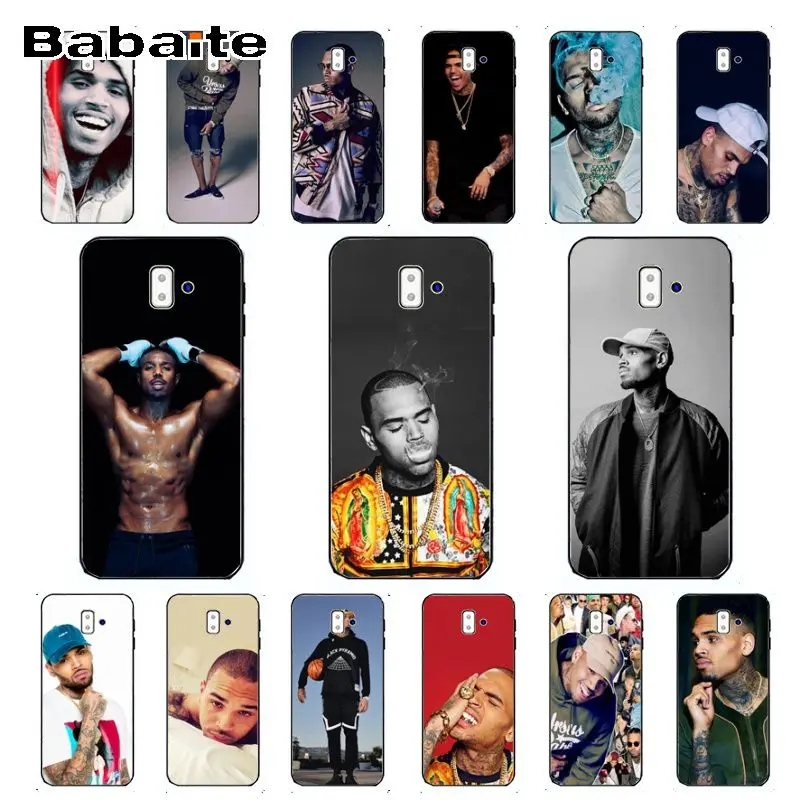 Яркий милый чехол с изображением Криса Брауна Breezy для samsung Galaxy j6 plus A6 A8 A9 A10 A30 A50