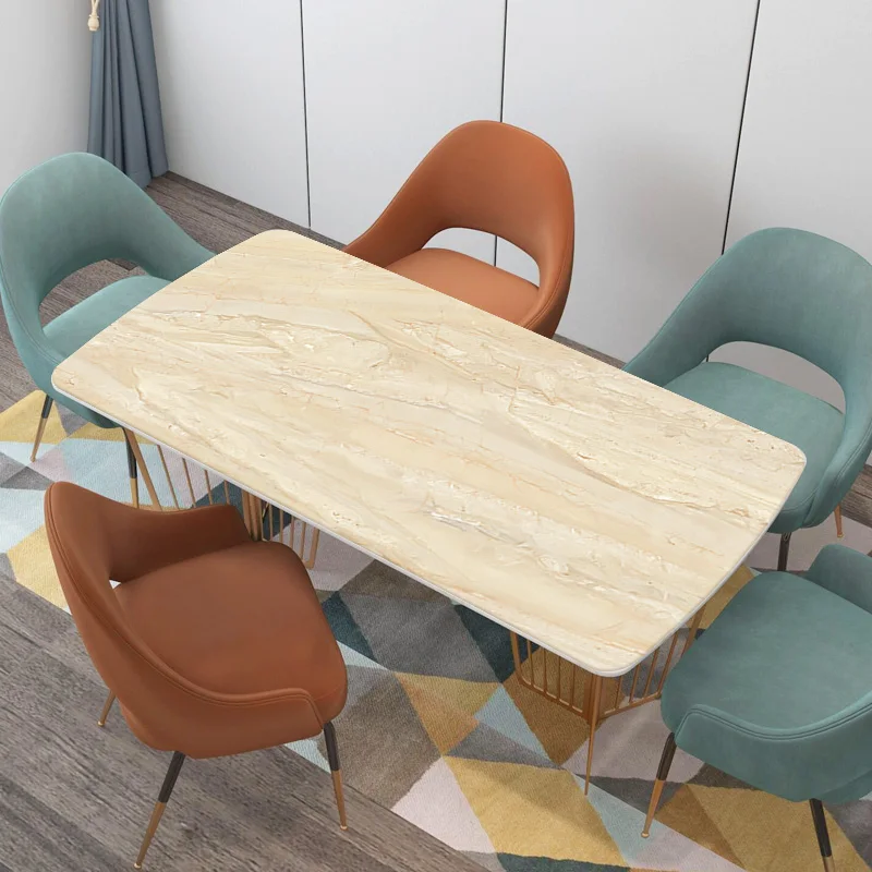 Мраморный коврик для стола мягкая стеклянная настенная скатерть подстилка