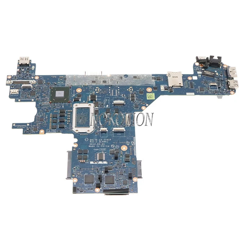 Nokotion CN-072F01 072F01 72F01 QAL70 LA-7741P материнская плата для ноутбука Dell Latitude E6330 E6430S i3-3110M CPU -