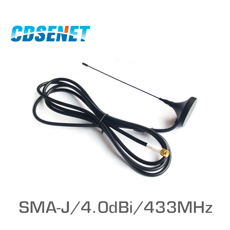 

2Pcs 433MHz Wifi uhf Antenna SMA Male High Gain 4dBi 2m Extension Cable 433 MHz rf Sucker Antenna Magnetic Base TX433-XP-200