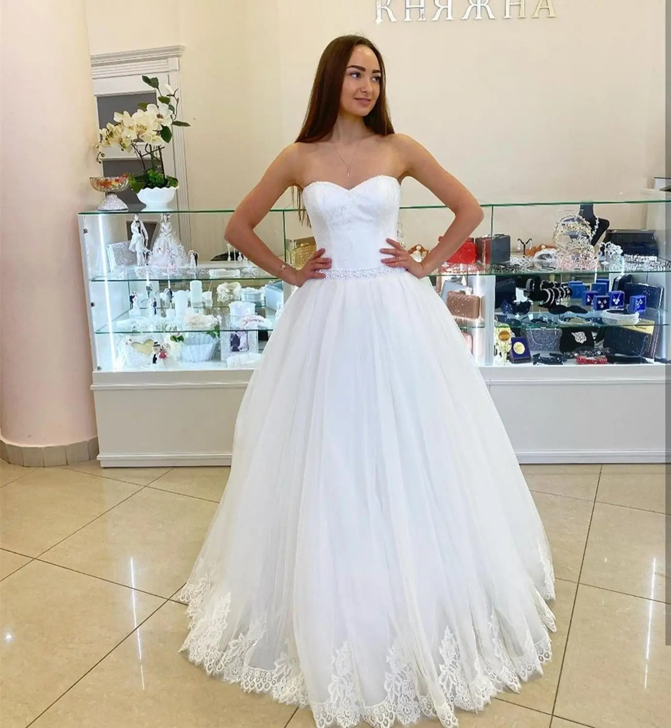 

2020 lastest boho wedding dress sweetheart floor length white ball gowns beach with belt ruched dress robe de mariee femme encei