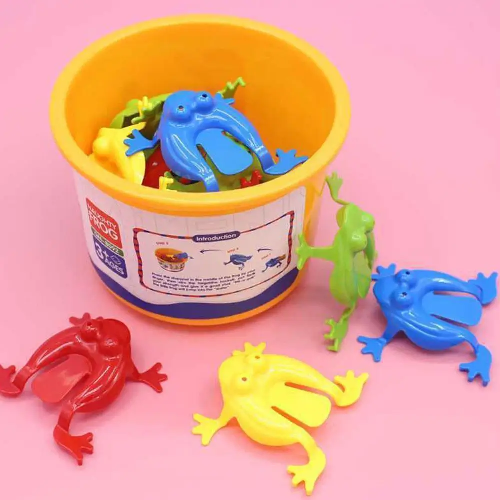 

5/10 Pcs Jumping Frog Bounce Fidget Toys For Kids Novelty Assorted Stress Reliever Toys For Children Birthday Gift Party Fa P5I9
