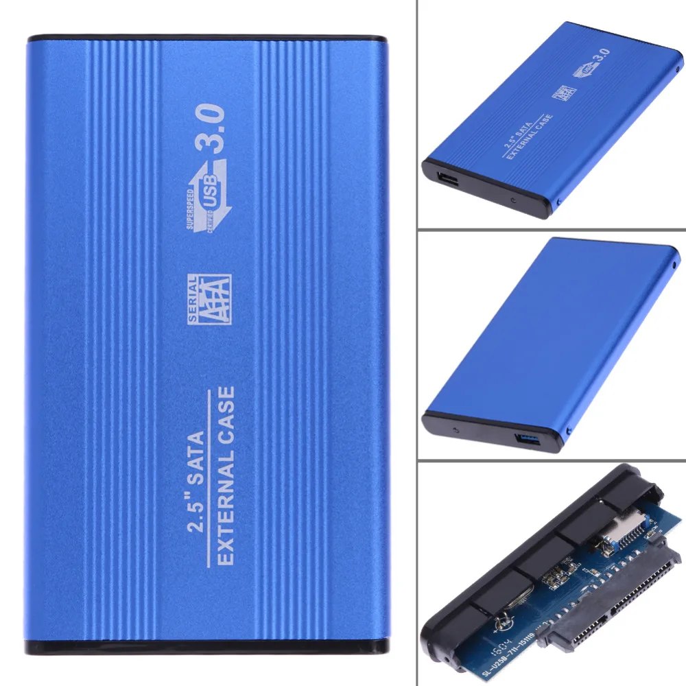 2 5 дюймов USB 3 0 SATA III внешний жесткий диск HDD 1 ТБ Корпус чехол HD супер Скорость для
