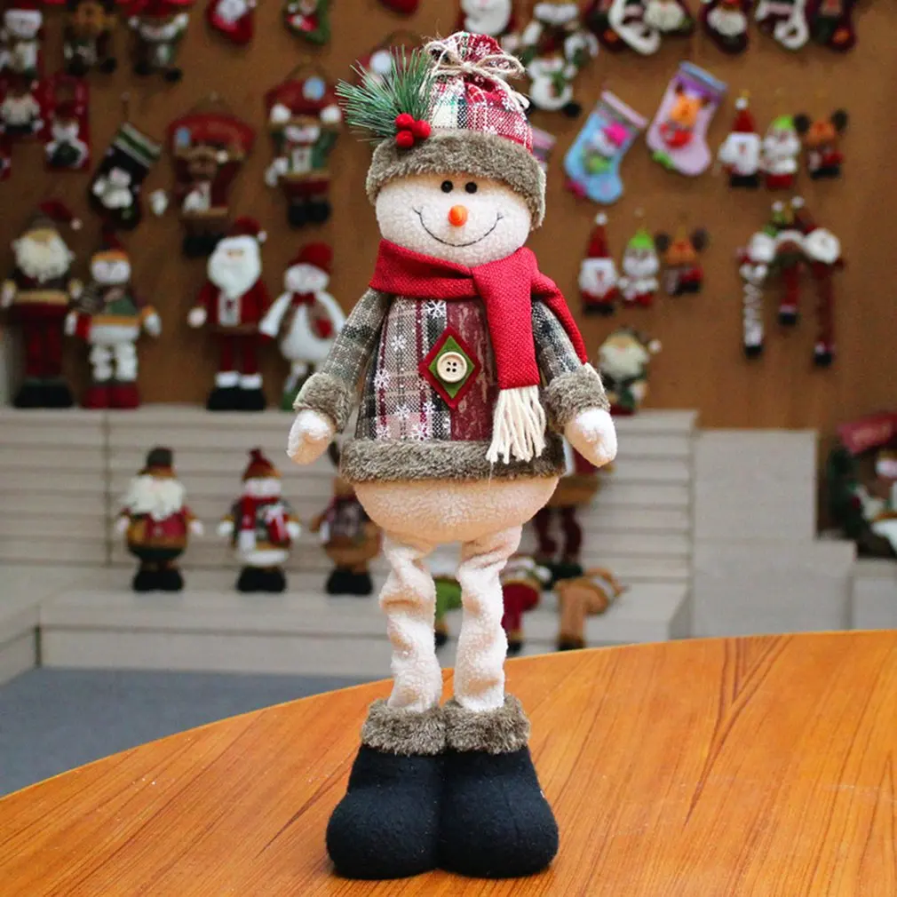 

2021 Christmas Decorations Santa Claus Doll Snow Man Elk Ornaments Gift Toy Christmas Tree Decorations For Kids New Year Gift