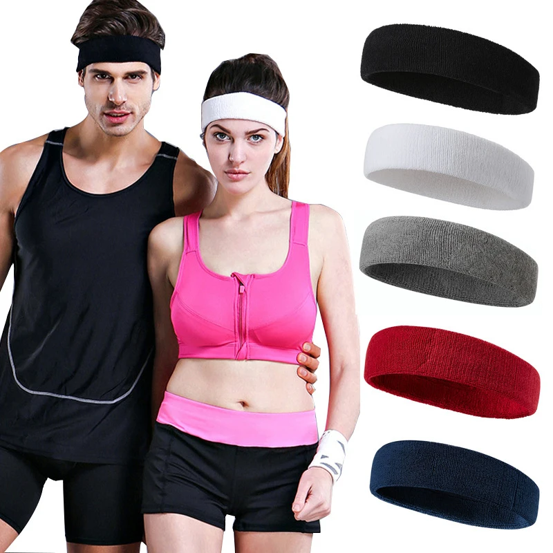 

Outdoor Sports Headband Hairband Men Women Wide Elastic Fitness Yoga Headbands Headwarp Sweatband Hair Accessories