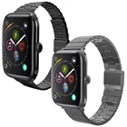 Ремешок металлический для Apple watch 7 band, браслет из нержавеющей стали для apple iWatch series 4 series 6 5 4 3 2 1 38 40 мм, розовый 42 44 мм черный