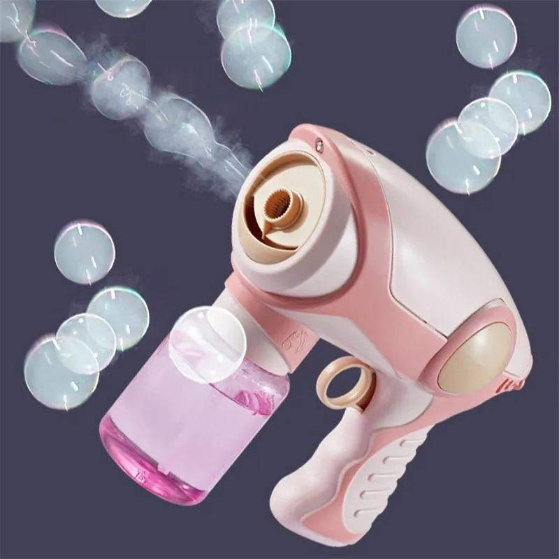 

Kids Smoke Magic Bubble Machine Automatic Electric Bubble Blower Gun Outdoor Toys Birthday Gift 2021 Summer New