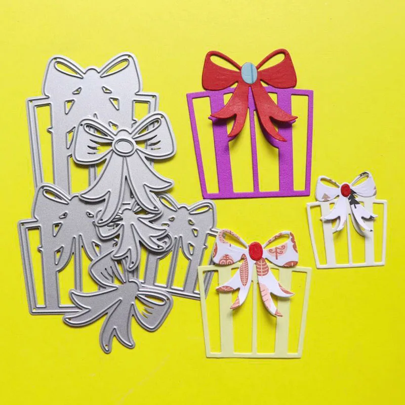 Сюрприз создание Трафаретный вырубной штамп 3 Подарки коробка Скрапбукинг