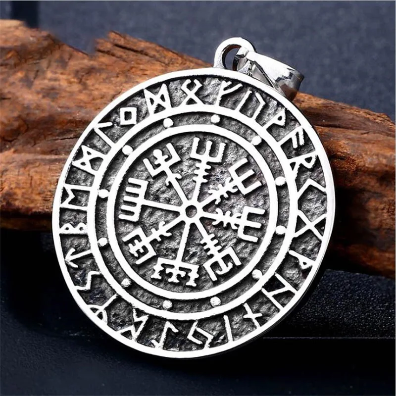 

Viking Odin Rune Peugeot Stainless Steel Pendant Necklace Viking Rune Titanium Steel Men and Women Necklace Jewelry