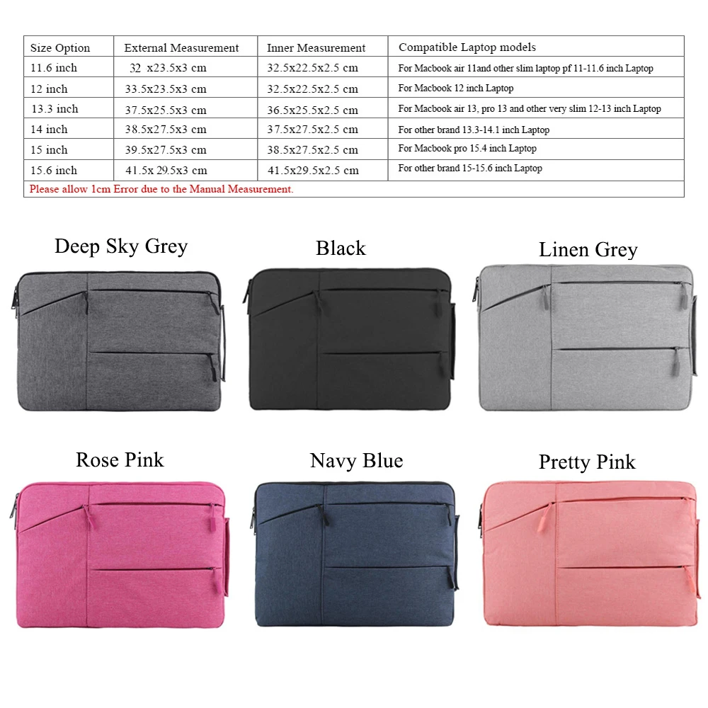 Sleeve Case For Laptop 11 12 13 14 15&quot 15.6&quot PC Bag MacBook Air Pro 13.3&quot 15.4 for Xiaomi HP Dell | Компьютеры и офис