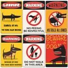 Предупреждение собаки из металла наклейки в ретро стиле Винтаж плакат Остерегайтесь собаки Ретро жестяная таблички наклейки на стену для сада Семья дверь дома украшения