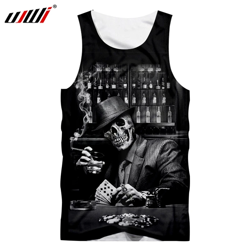 Майка UJWI Мужская с 3D принтом черепа|Майки| |