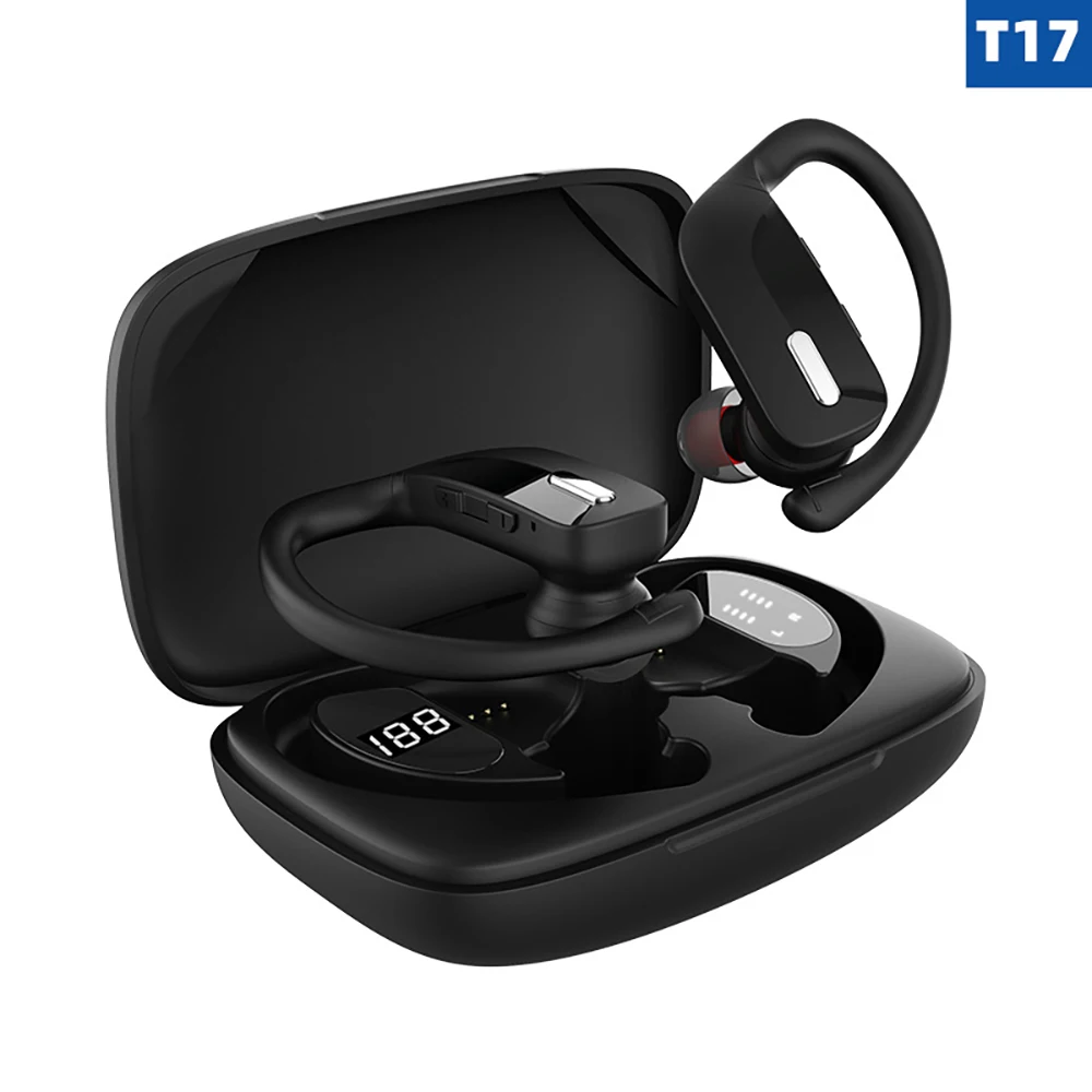 

T17 Wireless Ear-mounted Bluetooth 5.0 Headset TWS Hanging Ear Sports Waterproof